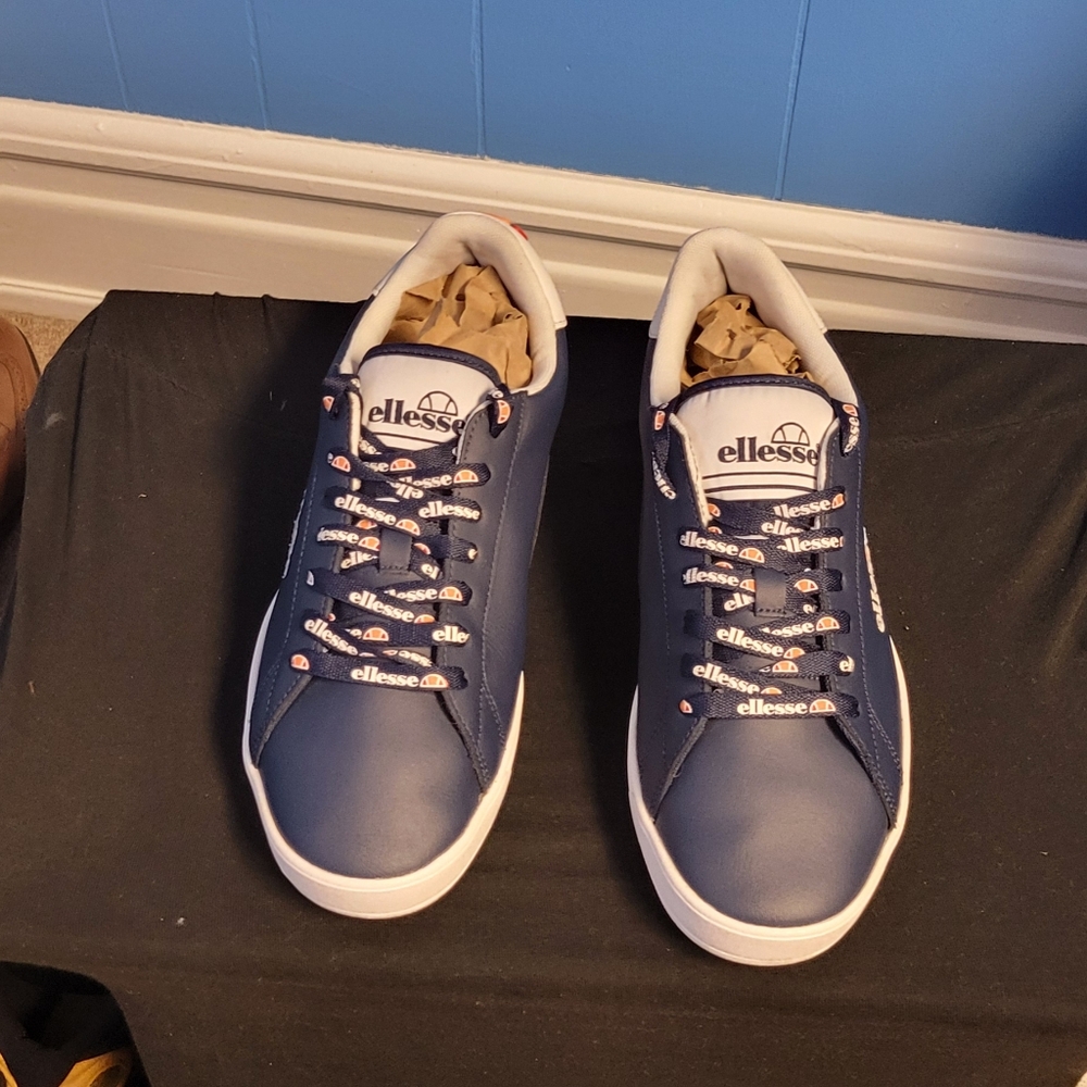 Ellesse Campo embroidered leather shoes
